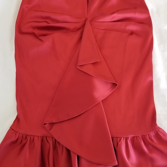 Betsey Johnson red cocktail dress with bustle - Picture 3 of 8